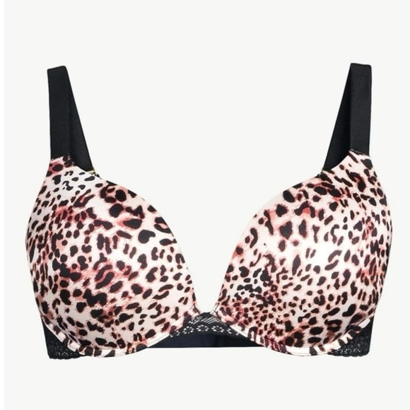 Joyspun Underwire Leopard Print Plunge Bra Size 44DD - Picture 1 of 1